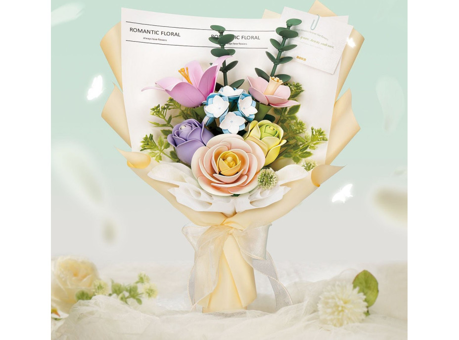 ROBOTIME Rokr Floral Art: 3D puzzle Jarní květina 165 dílků