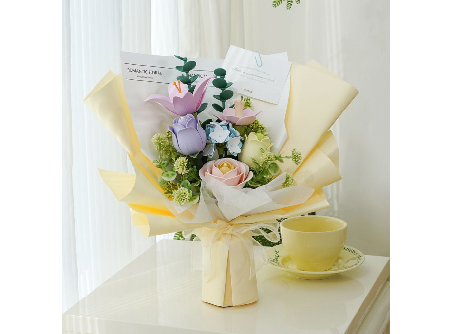 ROBOTIME Rokr Floral Art: 3D puzzle Jarní květina 165 dílků