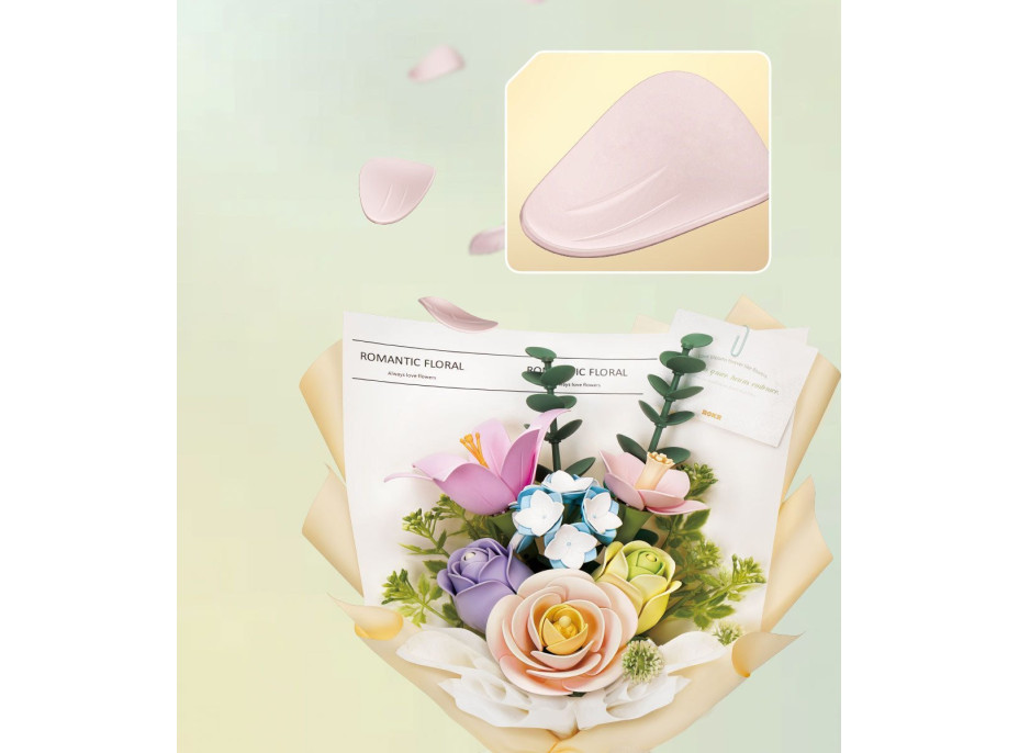 ROBOTIME Rokr Floral Art: 3D puzzle Jarní květina 165 dílků