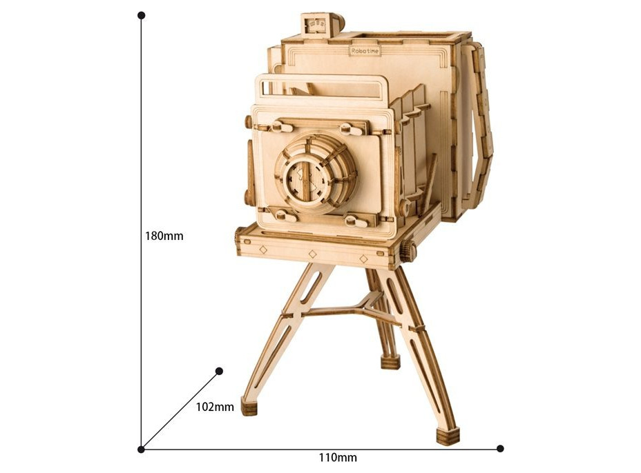 ROBOTIME Rolife 3D dřevěné puzzle Historický fotoaparát 142 dílků