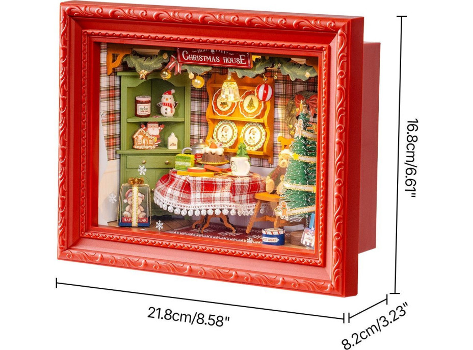 ROBOTIME Rolife DIY 3D dřevěné puzzle Štědrovečerní večeře s LED osvětlením 125 dílků