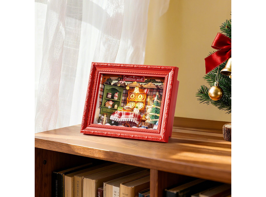 ROBOTIME Rolife DIY 3D dřevěné puzzle Štědrovečerní večeře s LED osvětlením 125 dílků