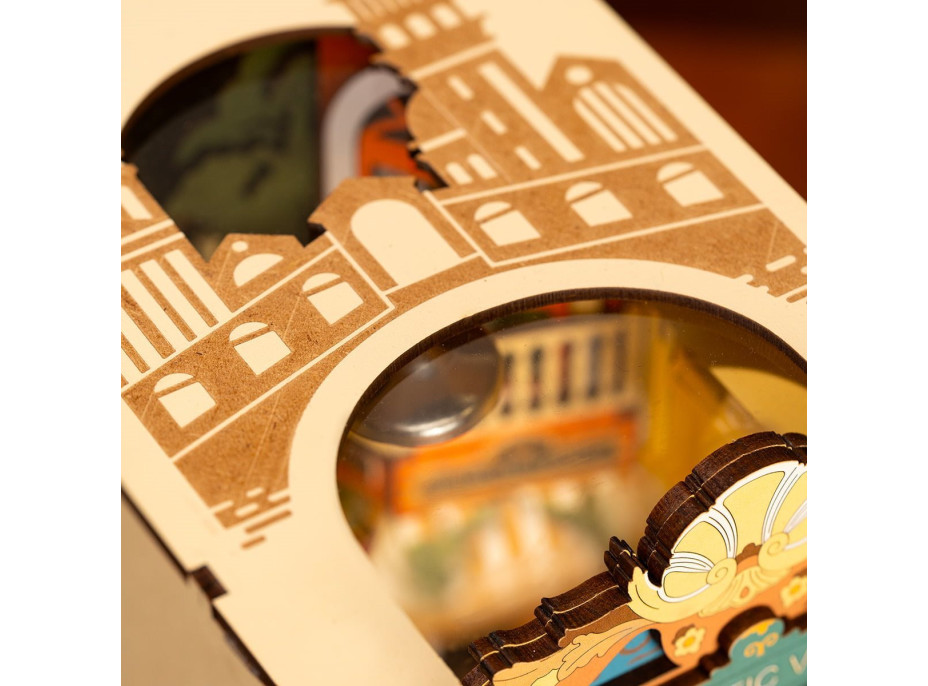 ROBOTIME Rolife DIY 3D Zarážka na knihy: Benátky s LED osvětlením 110 dílků