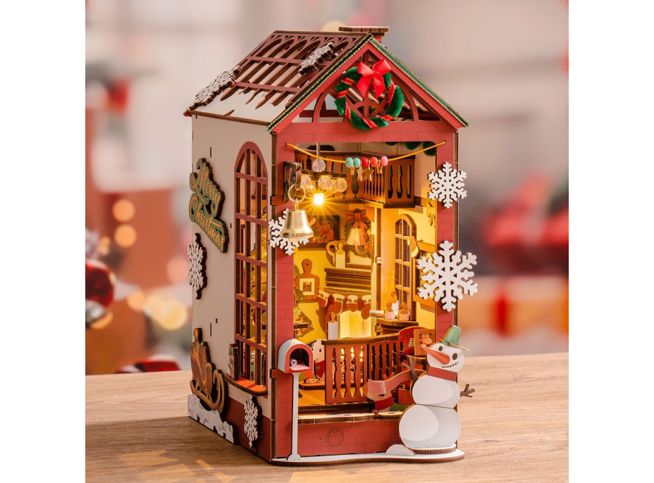 ROBOTIME Rolife DIY 3D Zarážka na knihy: Chaloupka 206 dílků