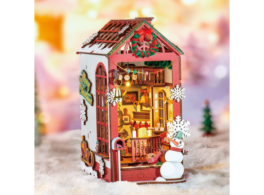 ROBOTIME Rolife DIY 3D Zarážka na knihy: Chaloupka 206 dílků