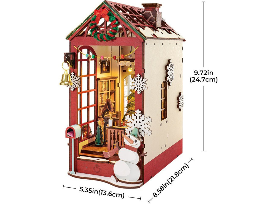 ROBOTIME Rolife DIY 3D Zarážka na knihy: Chaloupka 206 dílků