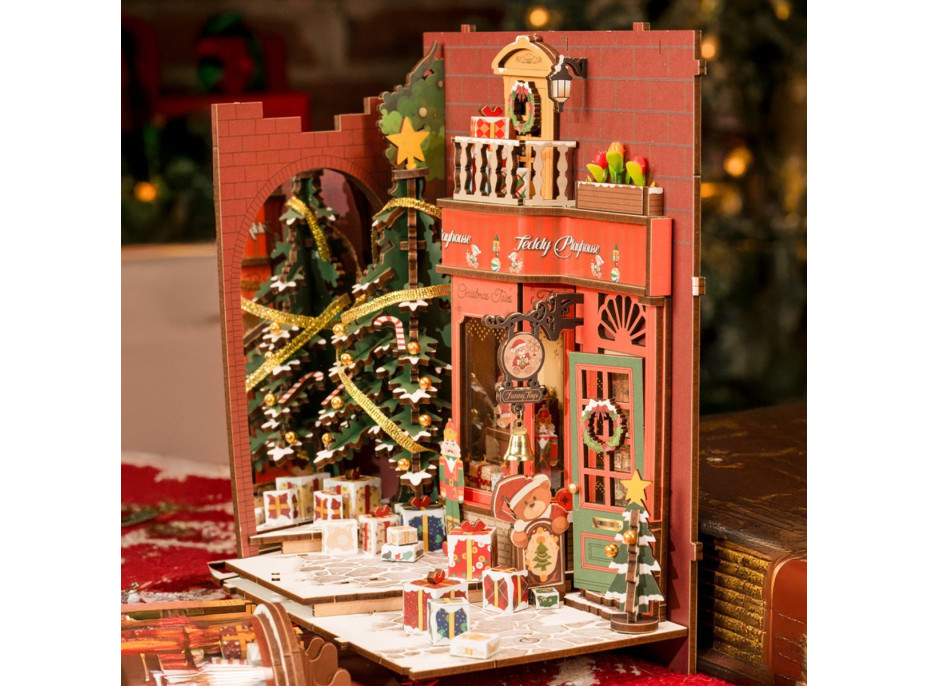 ROBOTIME Rolife DIY 3D Zarážka na knihy: Chaloupka 206 dílků