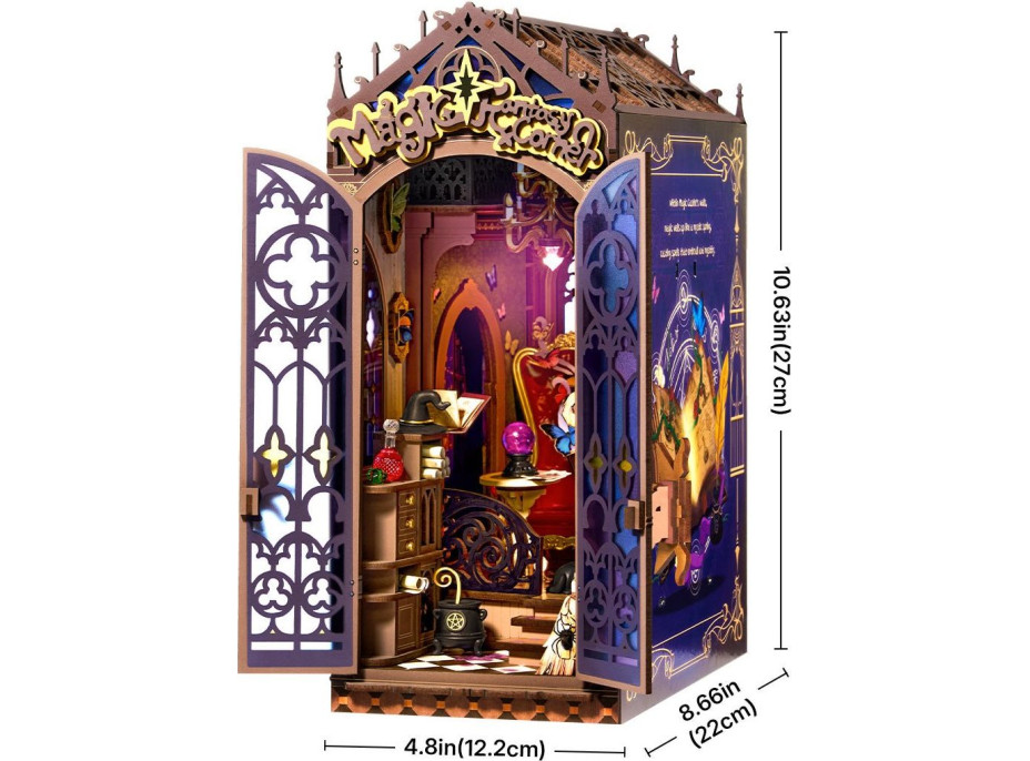 ROBOTIME Rolife DIY 3D Zarážka na knihy: Kouzelný koutek s LED osvětlením 185 dílků