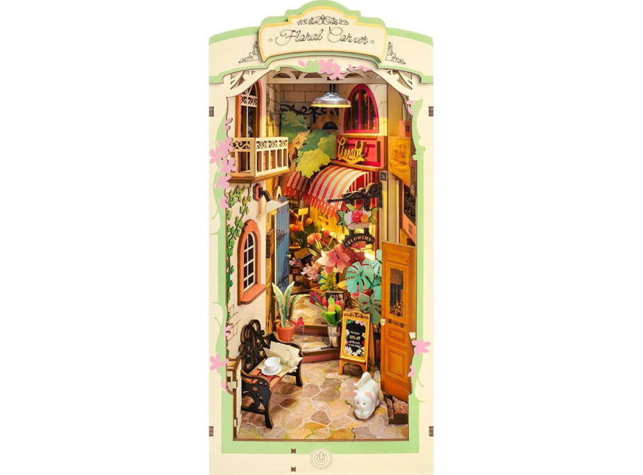 ROBOTIME Rolife DIY 3D Zarážka na knihy: Květinářství s LED osvětlením 164 dílků