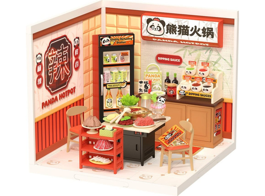 ROBOTIME Rolife DIY House: Asijská restaurace s LED osvětlením 127 dílků