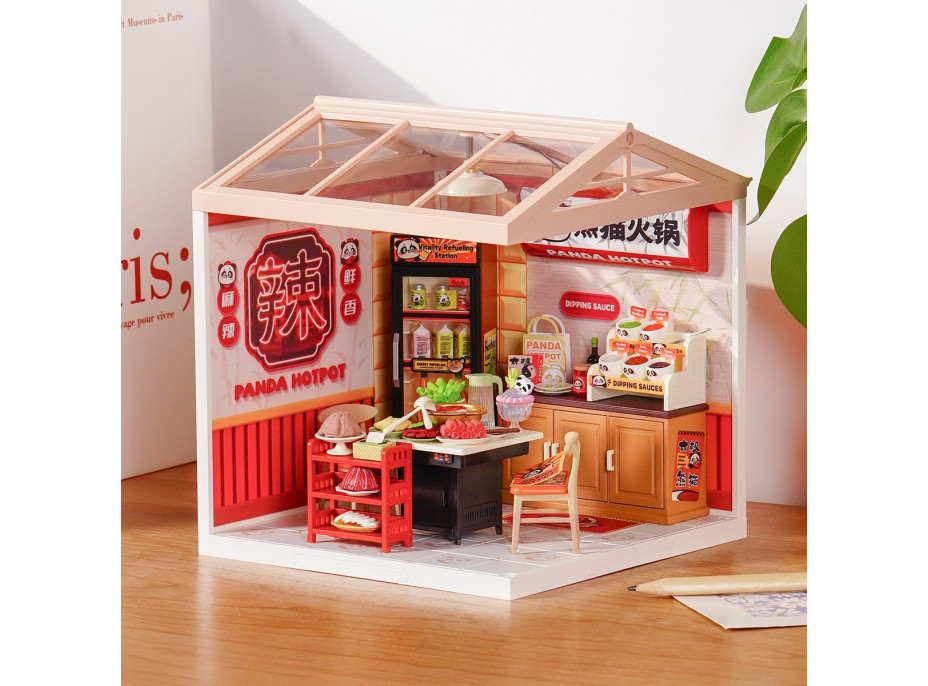 ROBOTIME Rolife DIY House: Asijská restaurace s LED osvětlením 127 dílků