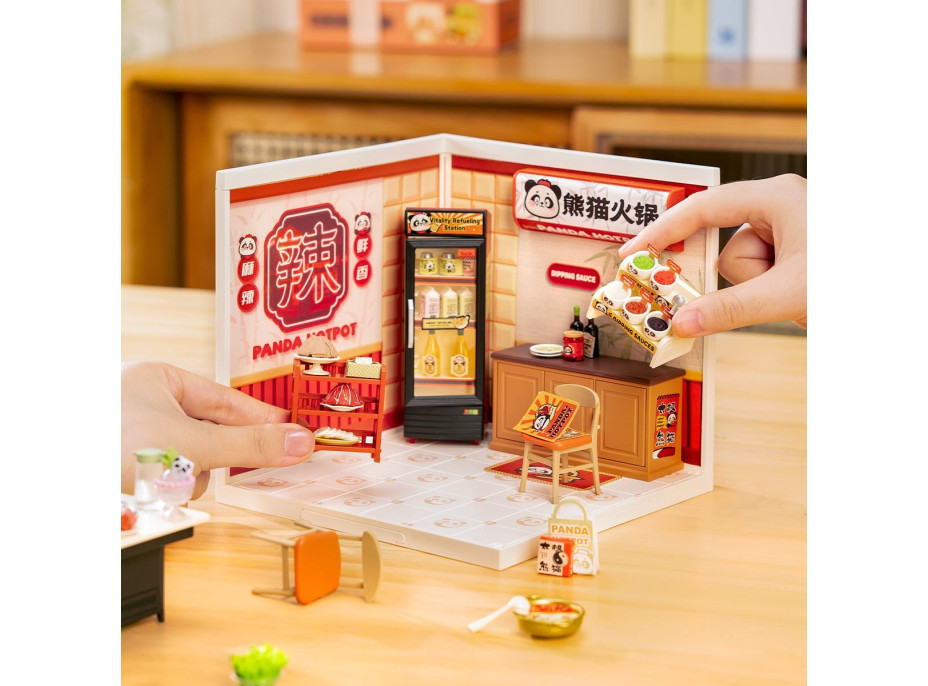 ROBOTIME Rolife DIY House: Asijská restaurace s LED osvětlením 127 dílků