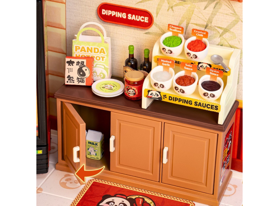 ROBOTIME Rolife DIY House: Asijská restaurace s LED osvětlením 127 dílků