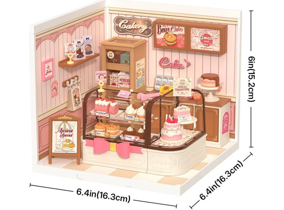 ROBOTIME Rolife DIY House: Cukrárna s LED osvětlením 115 dílků