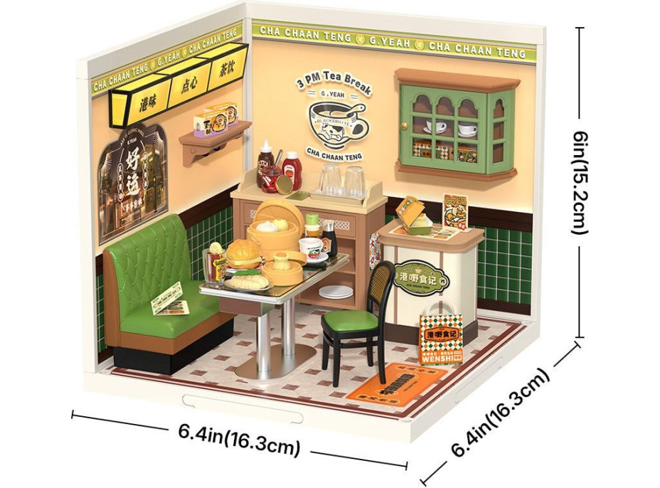 ROBOTIME Rolife DIY House: Hongkongská kavárna s LED osvětlením 114 dílků