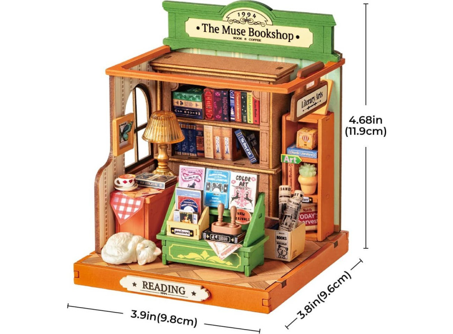 ROBOTIME Rolife DIY House: Knihkupectví Múza 68 dílků