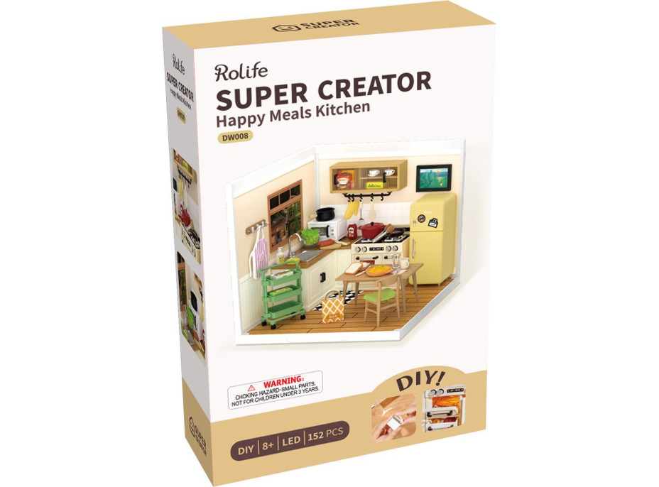 ROBOTIME Rolife DIY House: Kuchyň s LED osvětlením 152 dílků
