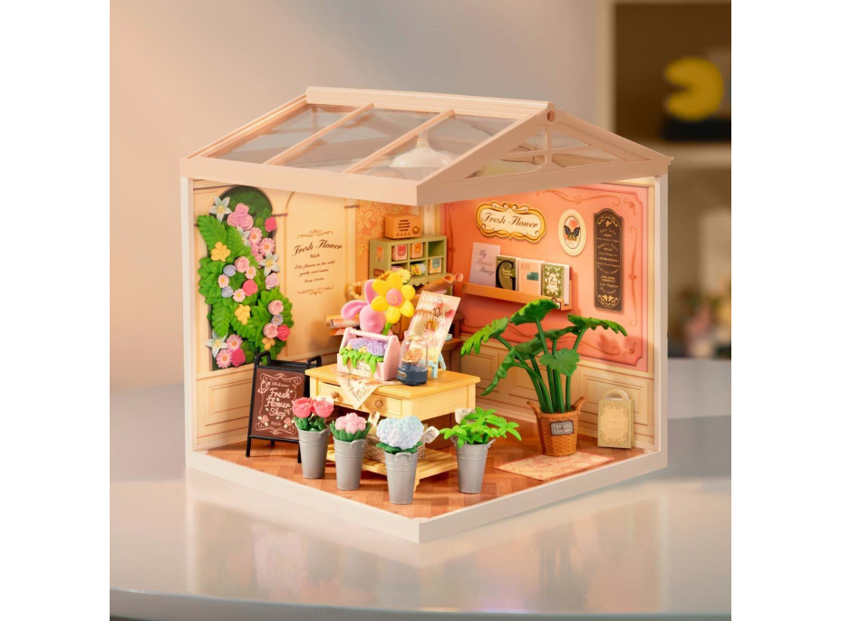 ROBOTIME Rolife DIY House: Květinářství s LED osvětlením 142 dílků