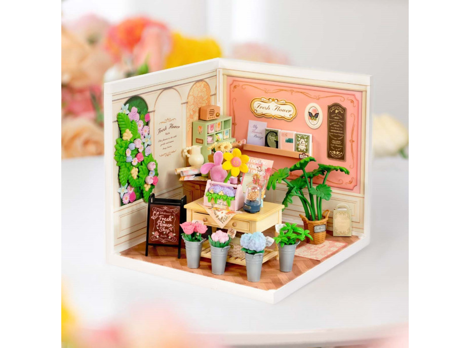 ROBOTIME Rolife DIY House: Květinářství s LED osvětlením 142 dílků