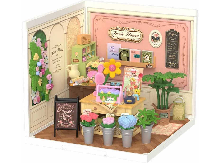 ROBOTIME Rolife DIY House: Květinářství s LED osvětlením 142 dílků