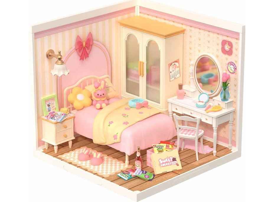 ROBOTIME Rolife DIY House: Ložnice s LED osvětlením 105 dílků