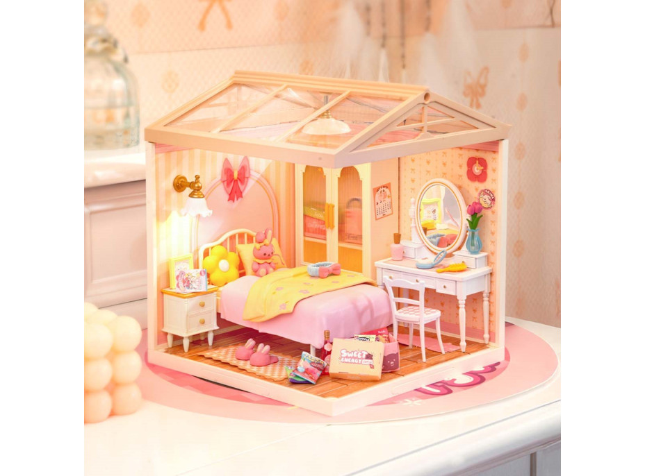 ROBOTIME Rolife DIY House: Ložnice s LED osvětlením 105 dílků