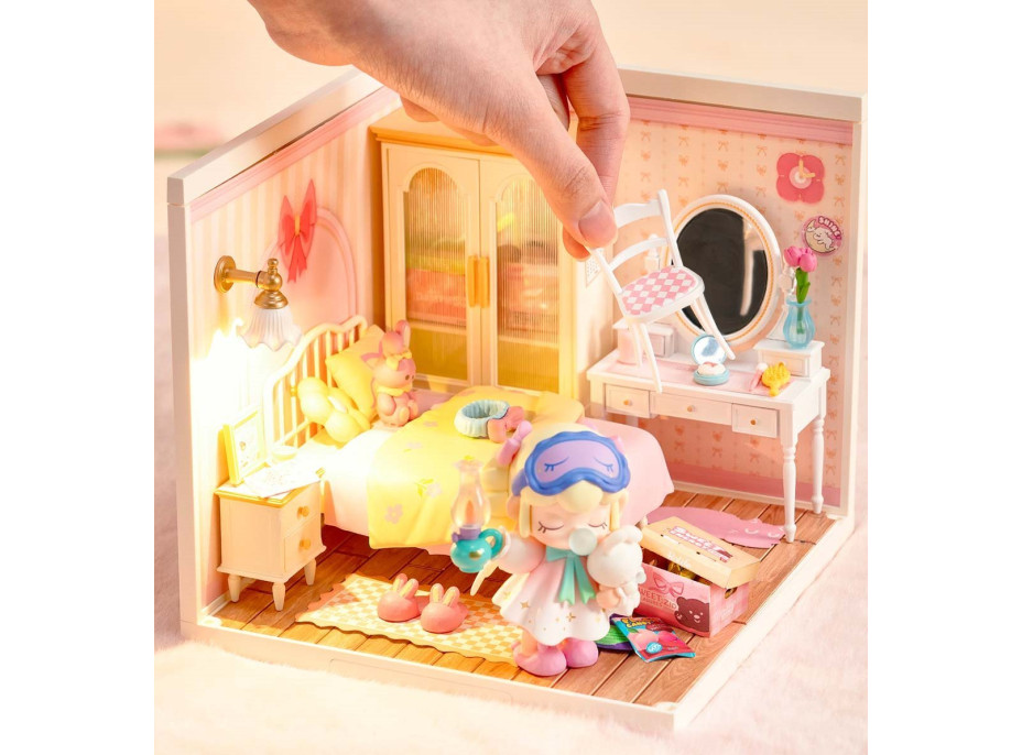 ROBOTIME Rolife DIY House: Ložnice s LED osvětlením 105 dílků