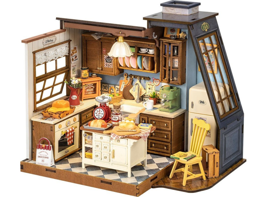 ROBOTIME Rolife DIY House: Pečení v kuchyni s LED osvětlením