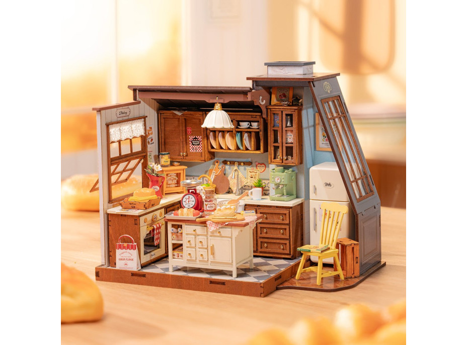 ROBOTIME Rolife DIY House: Pečení v kuchyni s LED osvětlením