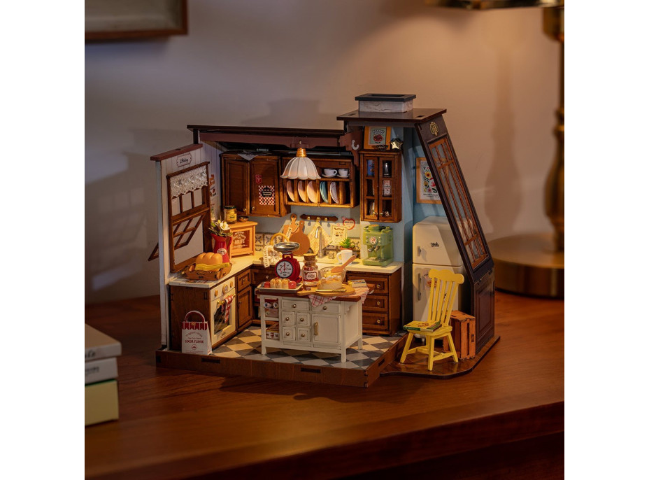 ROBOTIME Rolife DIY House: Pečení v kuchyni s LED osvětlením