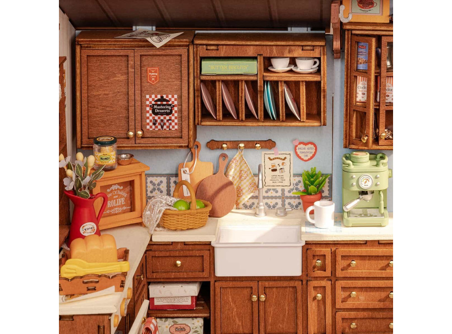 ROBOTIME Rolife DIY House: Pečení v kuchyni s LED osvětlením