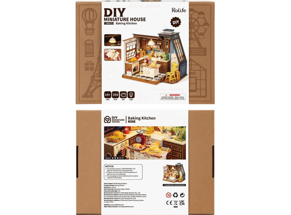 ROBOTIME Rolife DIY House: Pečení v kuchyni s LED osvětlením