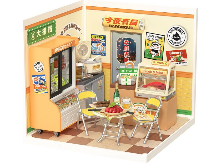 ROBOTIME Rolife DIY House: Restaurace Nonstop s LED osvětlením 120 dílků