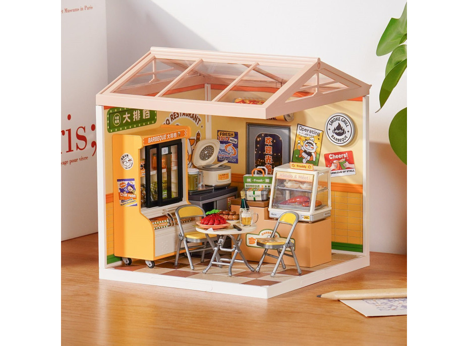 ROBOTIME Rolife DIY House: Restaurace Nonstop s LED osvětlením 120 dílků