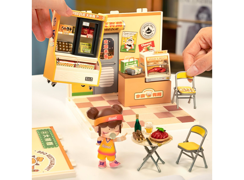 ROBOTIME Rolife DIY House: Restaurace Nonstop s LED osvětlením 120 dílků