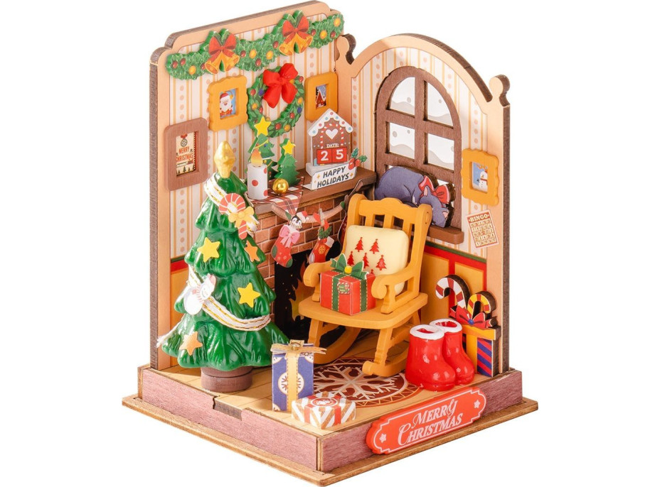 ROBOTIME Rolife DIY House: Vánoce u krbu 73 dílků