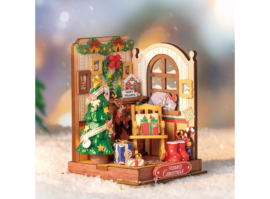 ROBOTIME Rolife DIY House: Vánoce u krbu 73 dílků