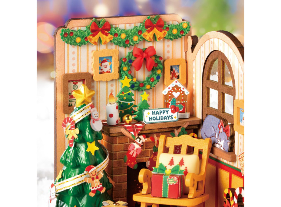ROBOTIME Rolife DIY House: Vánoce u krbu 73 dílků