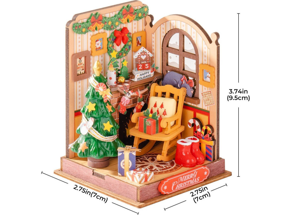 ROBOTIME Rolife DIY House: Vánoce u krbu 73 dílků