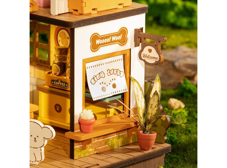 ROBOTIME Rolife DIY House: Vila pro pejsky s LED osvětlením