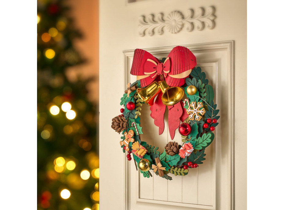 ROBOTIME Rolife Svítící 3D dřevěné puzzle Adventní věnec 252 dílků