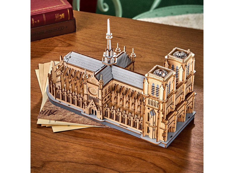 ROBOTIME Rowood 3D dřevěné puzzle Katedrála Notre-Dame 330 dílků