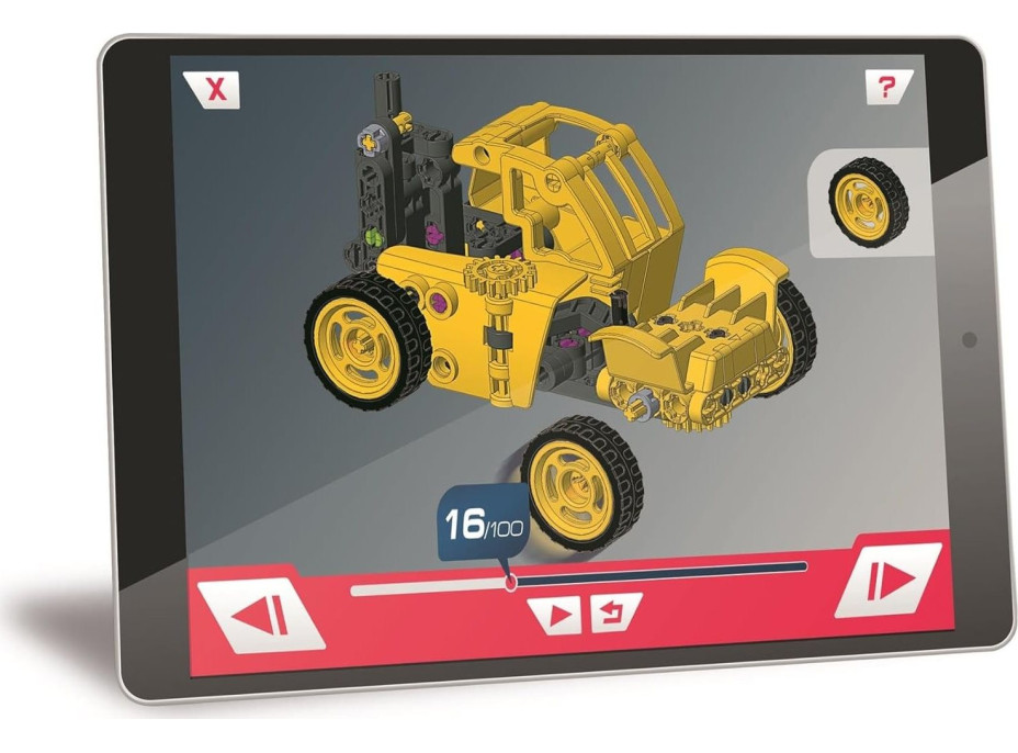 CLEMENTONI Science&Play Mechanická laboratoř Vysokozdvižný vozík