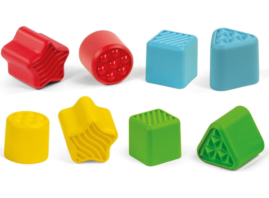 CLEMENTONI Soft Clemmy Vkládací senzorický autobus Bing s 8 kostkami