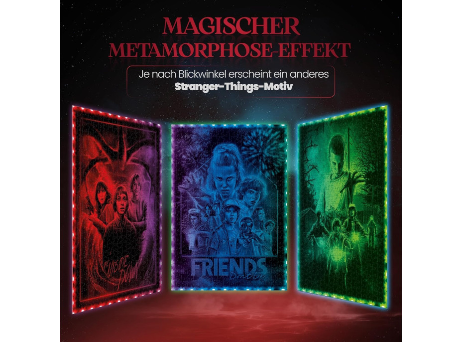 CLEMENTONI Svítící metamorfické puzzle Stranger Things: Obrácený svět 520 dílků