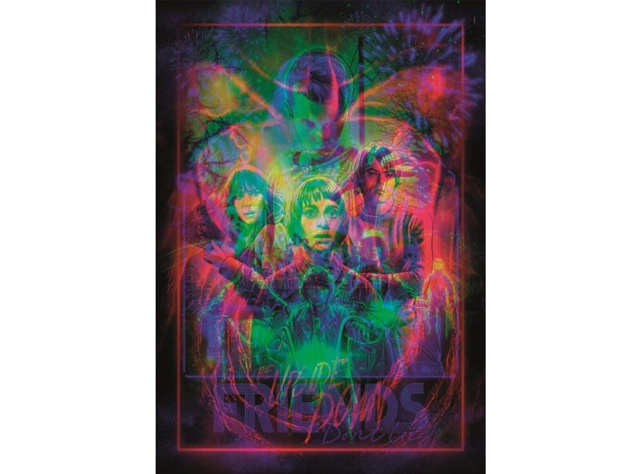 CLEMENTONI Svítící metamorfické puzzle Stranger Things: Obrácený svět 520 dílků