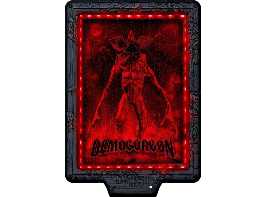 CLEMENTONI Svítící metamorfické puzzle Stranger Things: Lov Demogorgona 520 dílků
