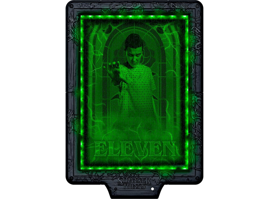 CLEMENTONI Svítící metamorfické puzzle Stranger Things: Lov Demogorgona 520 dílků