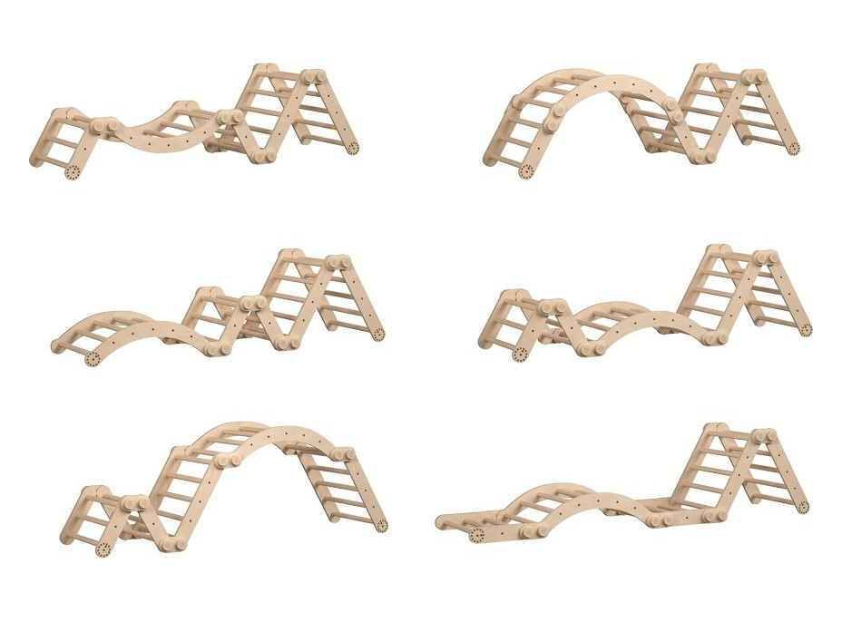 BusyKids Velká skládací lezecká sestava nelakovaná