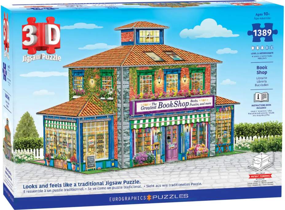 EUROGRAPHICS 3D puzzle Knihkupectví 1389 dílků